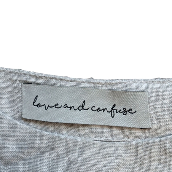 Love and Confuse Palmer Linen Tee-Shirt Cloudy Grey Women's size Extra-Small - Picture 8 of 12